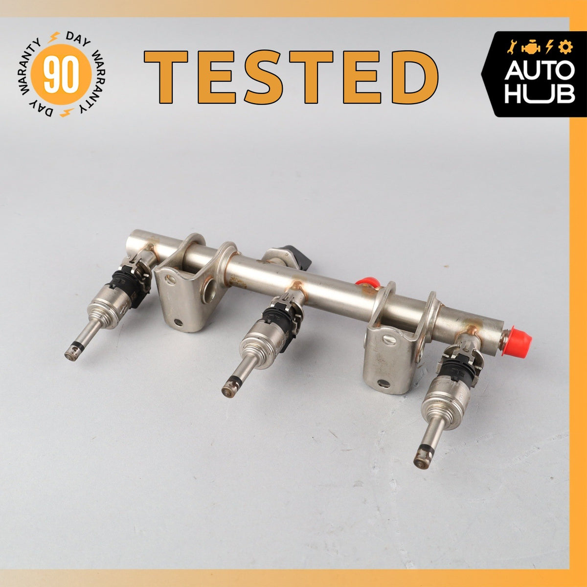 14-18 Porsche Macan Cayenne Fuel Injection Rail Line w/ Injectors Left OEM - photo 1