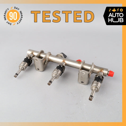 14-18 Porsche Macan Cayenne Fuel Injection Rail Line w/ Injectors Left OEM - photo 1