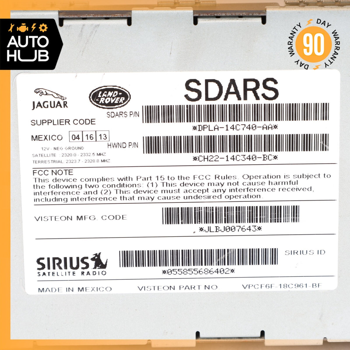 2014 Jaguar X152 F-Type Satellite Receiver Radio Module Unit DPLA14C740AA OEM - photo 8
