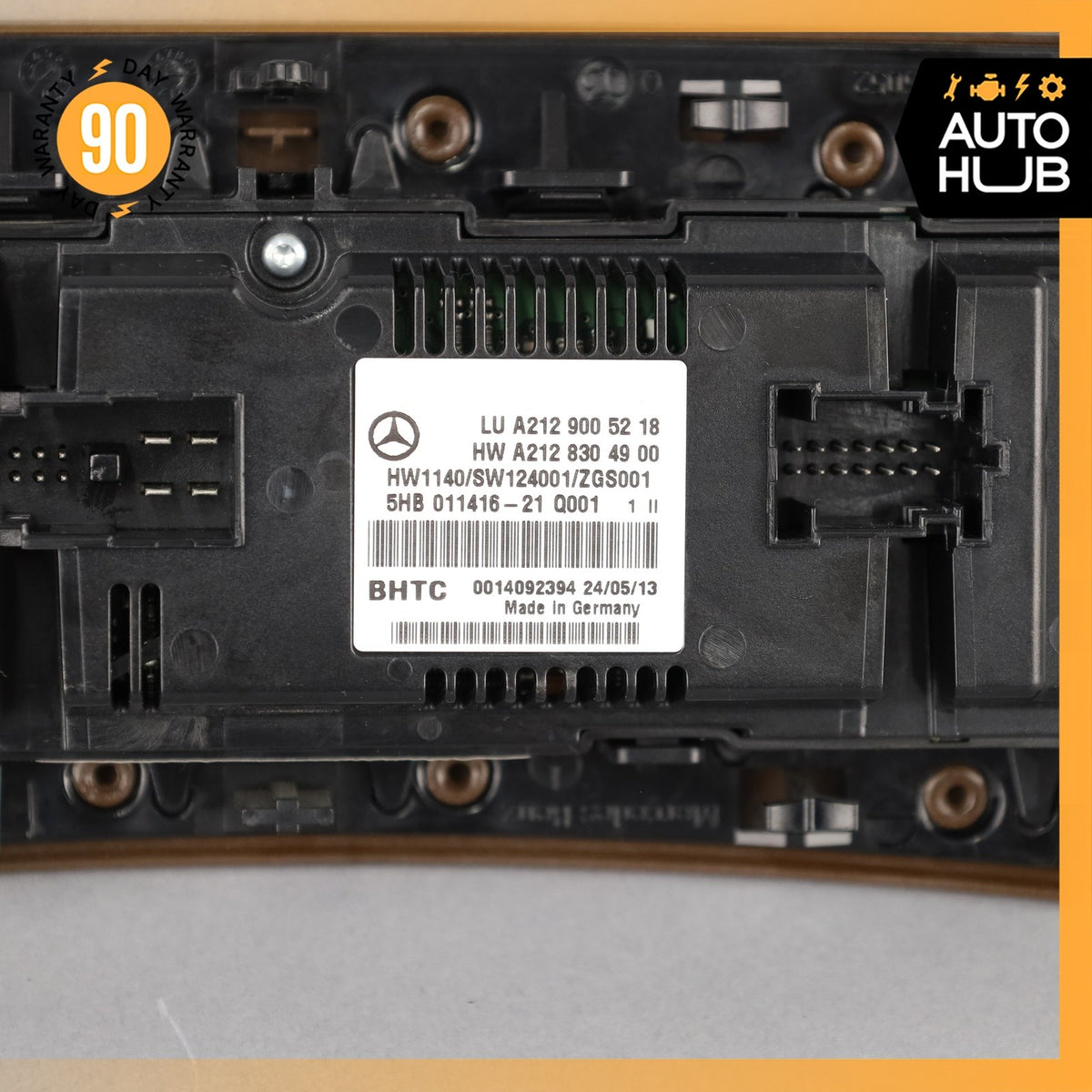 14-17 Mercedes W212 E350 E550 A/C AC Heater Climate Control Switch Wood OEM - photo 18