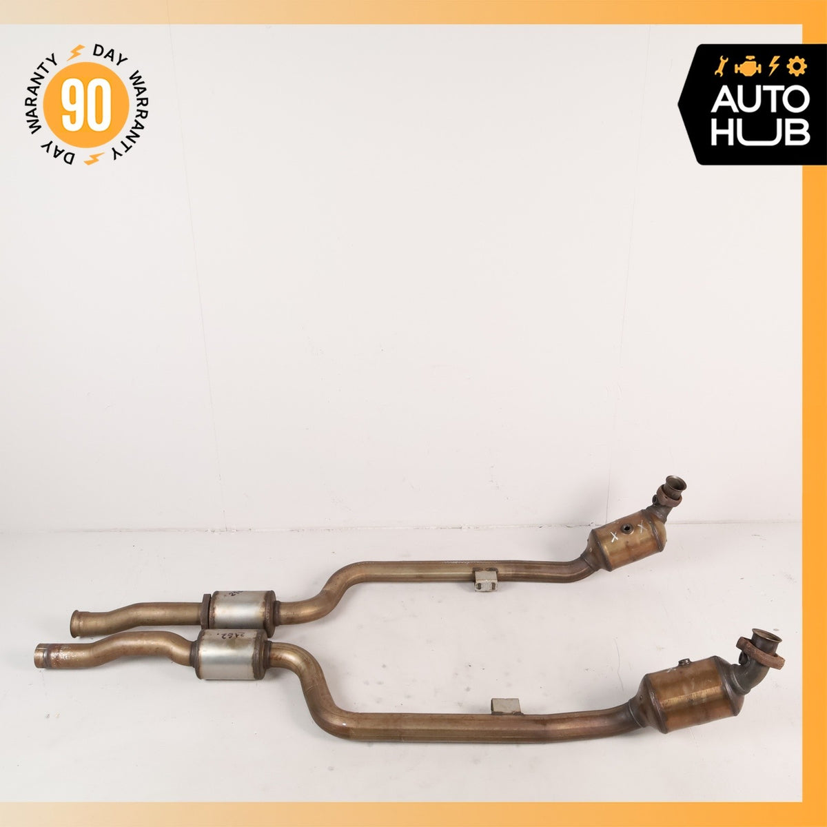 Mercedes W219 CLS550 E550 RWD Engine Left & Right Side Exhaust Downpipe Set OEM - photo 1