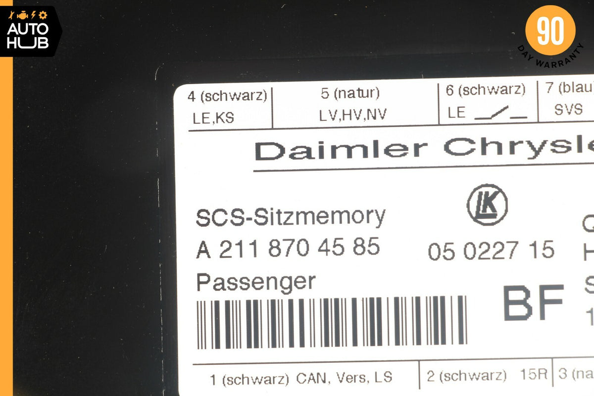 03-11 Mercedes W211 E350 ML550 Front Seat Control Module 2118704585 OEM - photo 6