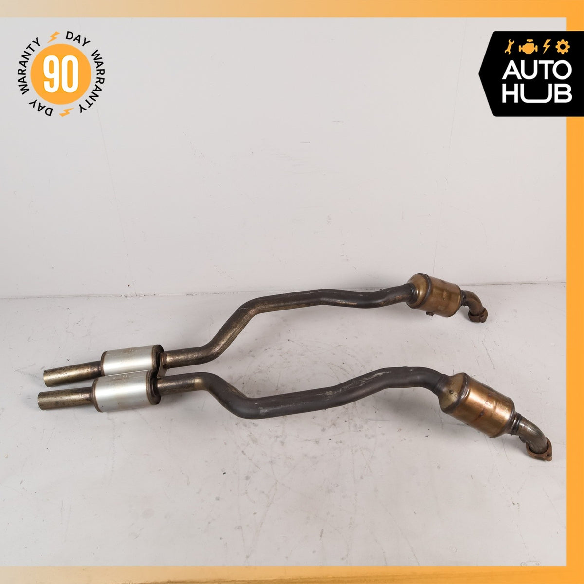 Mercedes R230 SL550 Engine Left & Right Side Exhaust Downpipe Set of 2 OEM 51k - photo 10