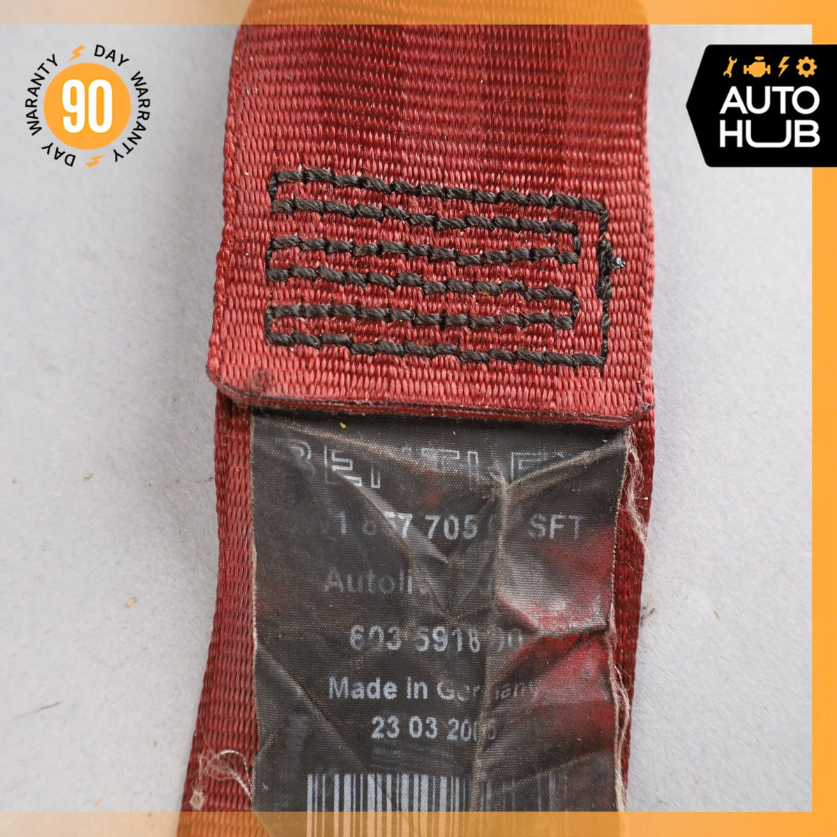 03-06 Bentley Continental GT Front Left Driver Side Seat Belt Red OEM 73k - photo 18