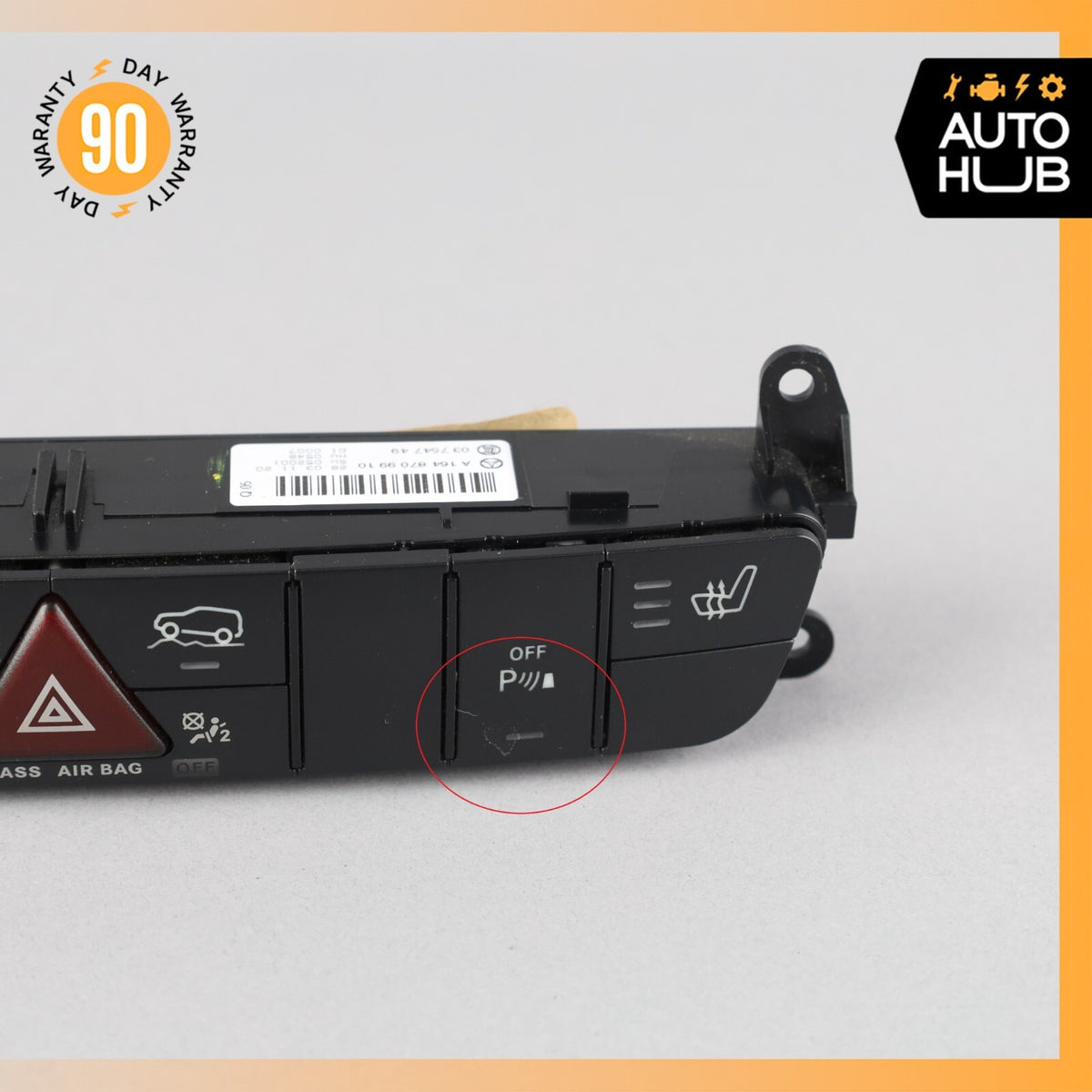 06-12 Mercedes W164 ML350 GL450 Dash Hazard Heated Seats ESP Control Panel OEM - photo 3