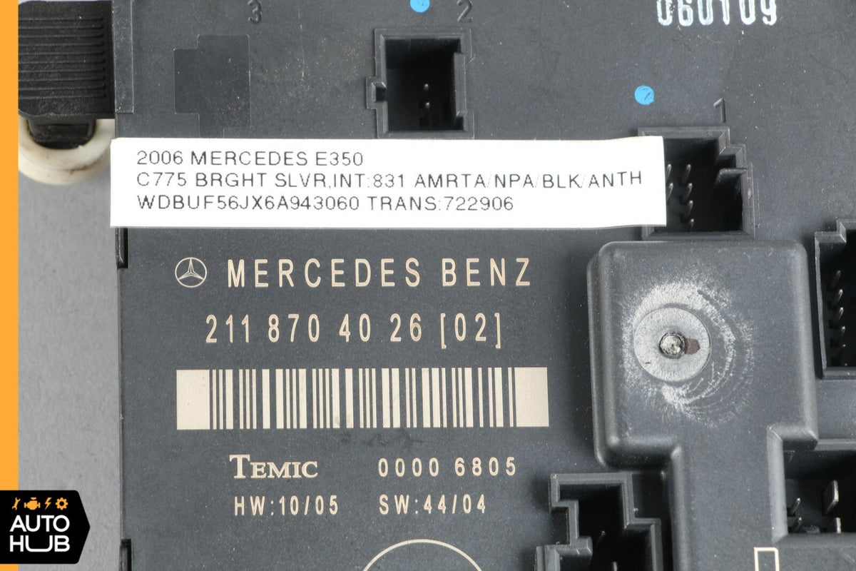 06-09 Mercedes W211 E320 E350 E550 Rear Left Door Control Module 2118704026 OEM - photo 6