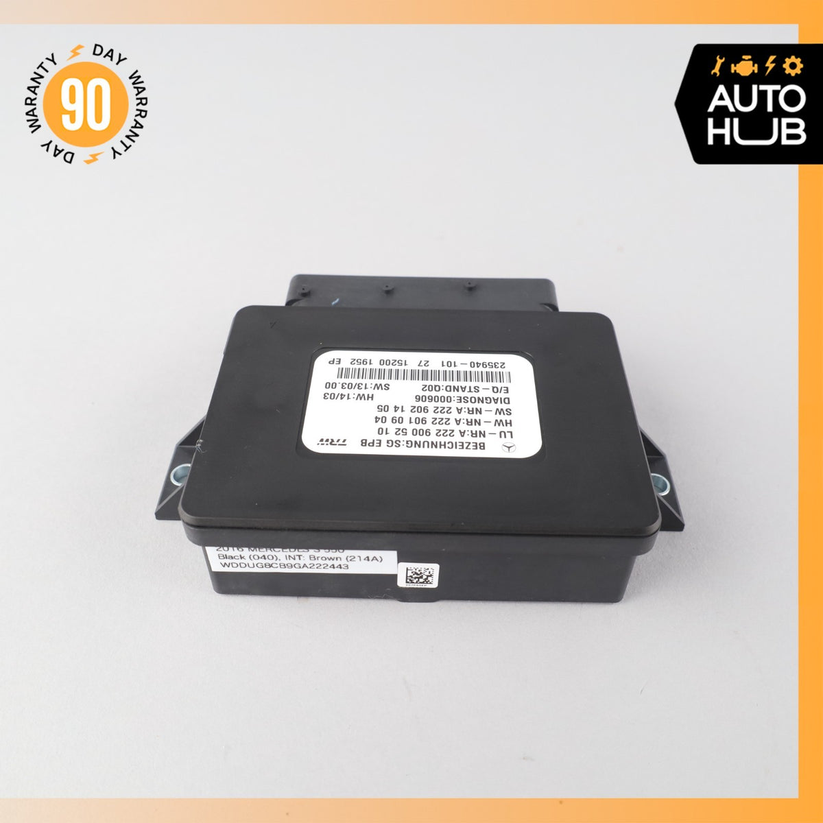 14-17 Mercedes W222 S550 S600 S63 Electronic Parking Brake Control Module OEM - photo 3
