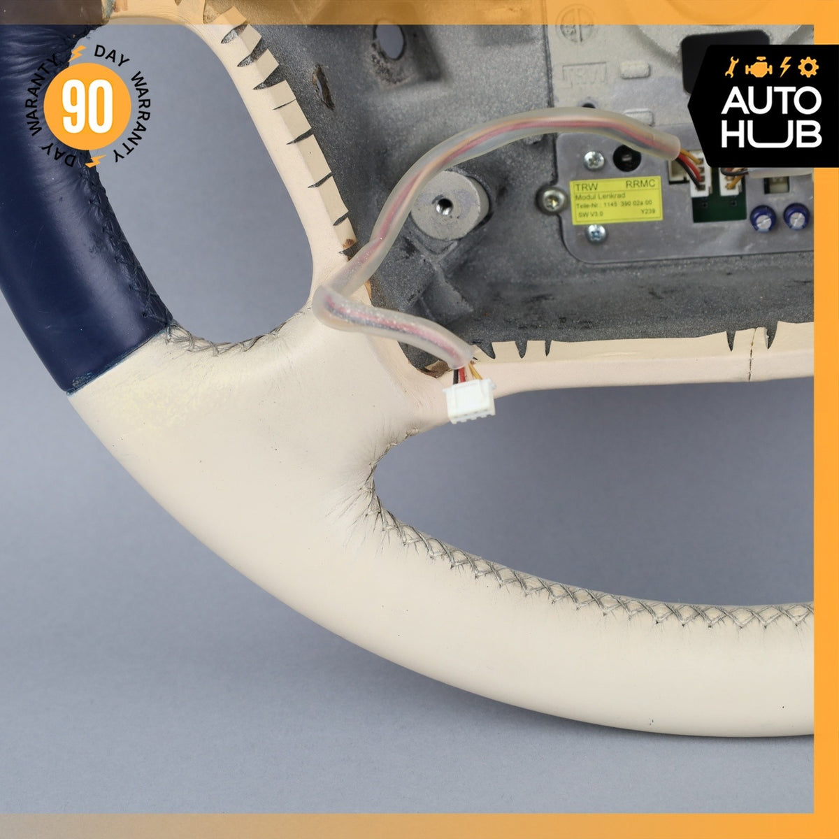 99-02 Bentley Arnage Steering Wheel Beige Blue PH27727PB OEM 42k - photo 6