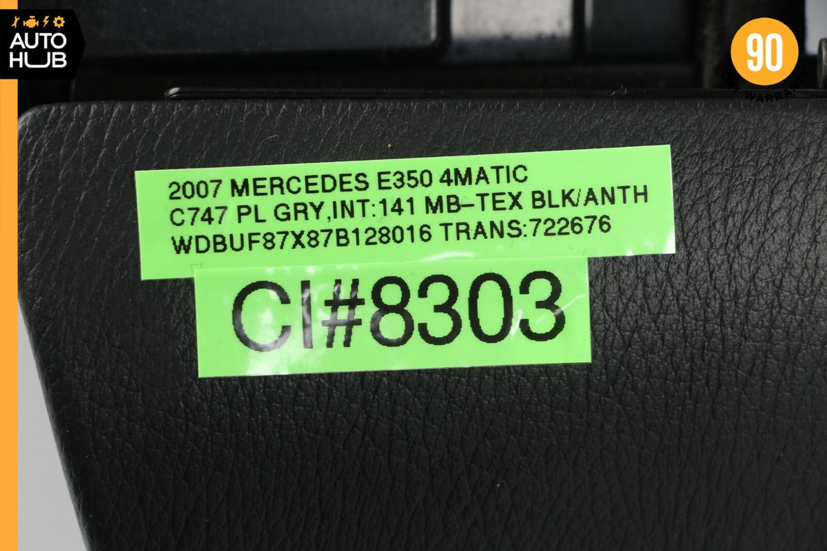 07-09 Mercedes W211 E350 E550 Dashboard Glove Box Storage Compartment Black OEM - photo 12