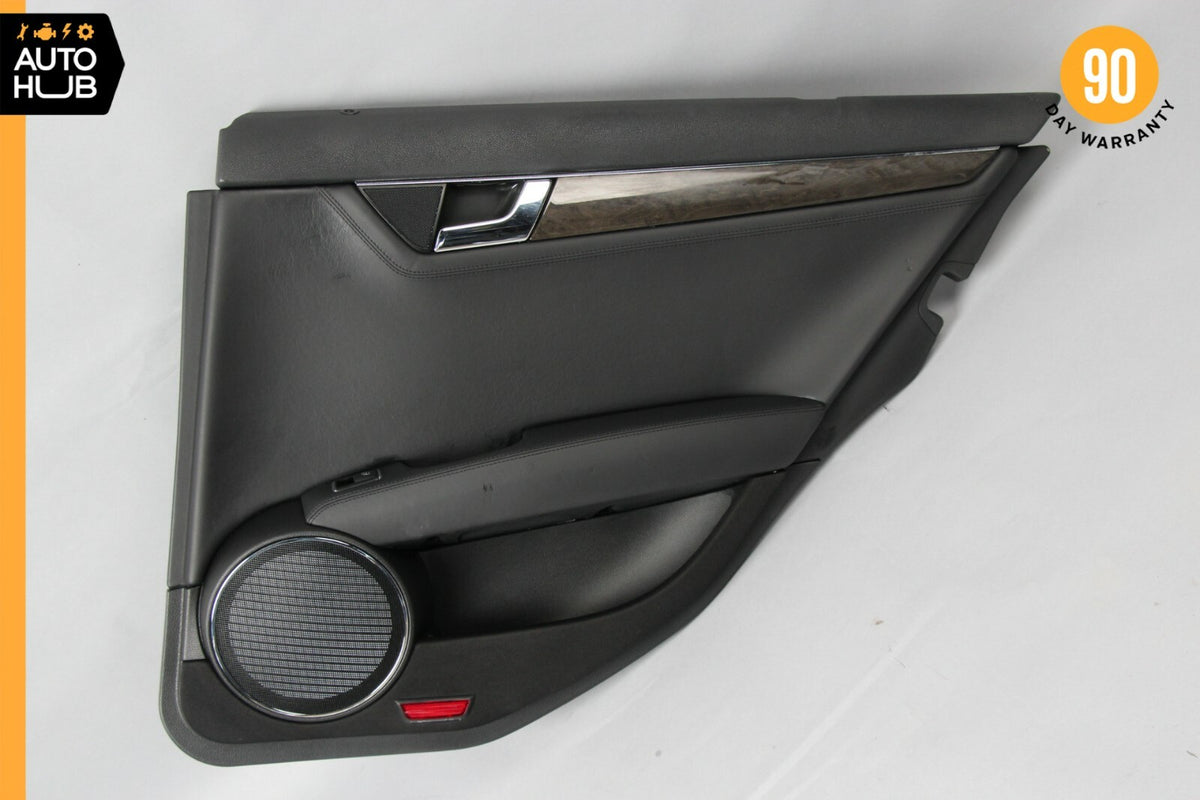 08-14 Mercedes W204 C63 AMG Rear Right Side Interior Door Panel Black OEM 72k - photo 2
