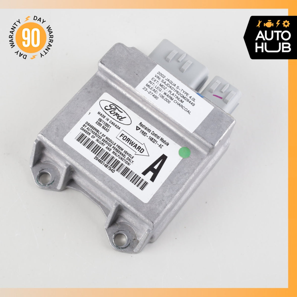 Jaguar X200 S-Type Airbag Air Bag SRS Control Module Unit YR8314B321AC OEM - photo 1