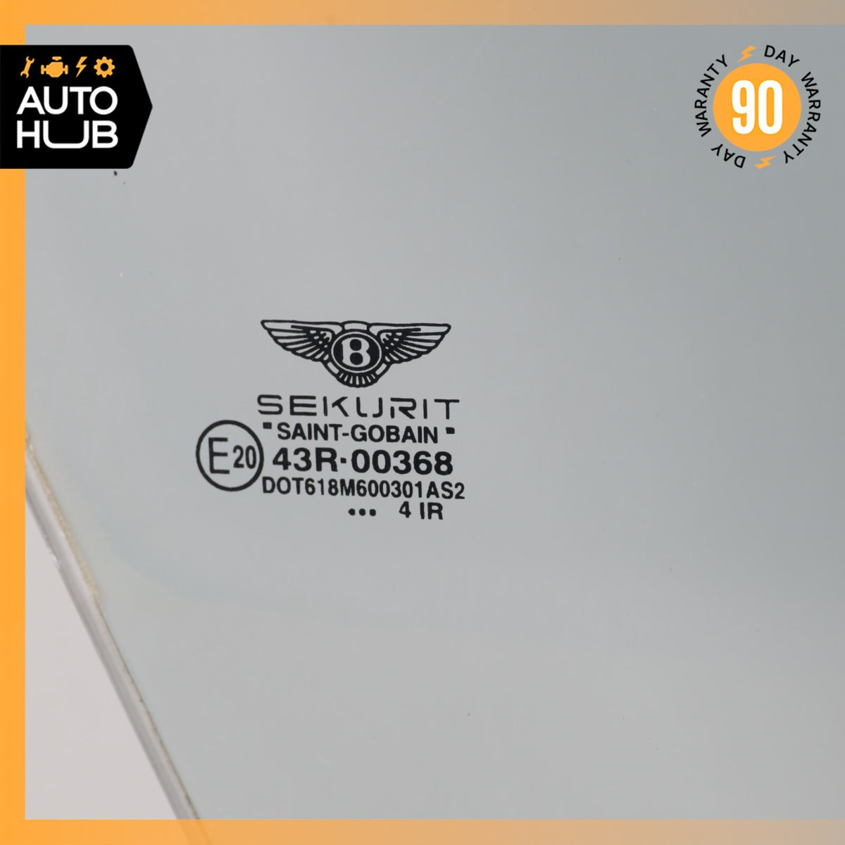 03-10 Bentley Continental GT Coupe Front Right Side Door Window Glass OEM 36k - photo 11