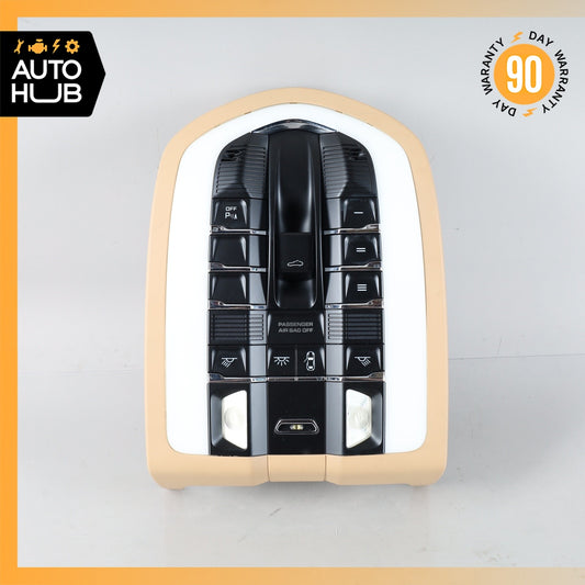 11-18 Porsche Cayenne 958 Hybrid S Front Overhead Dome Light Lamp Beige OEM - photo 1