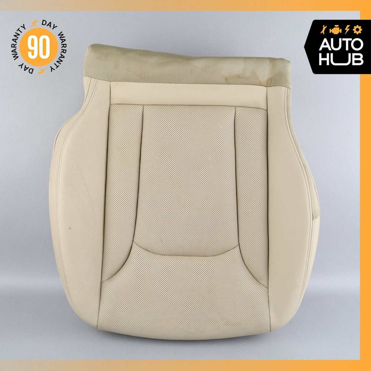 Audi 4M Q7 Front Right Passenger Side Lower Bottom Seat Cushion Beige OEM 87k - photo 2