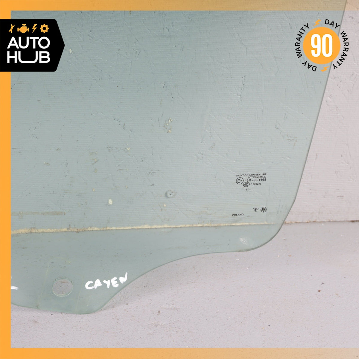 03-10 Porsche Cayenne 955 S Turbo Front Left Side Door Window Glass OEM - photo 8