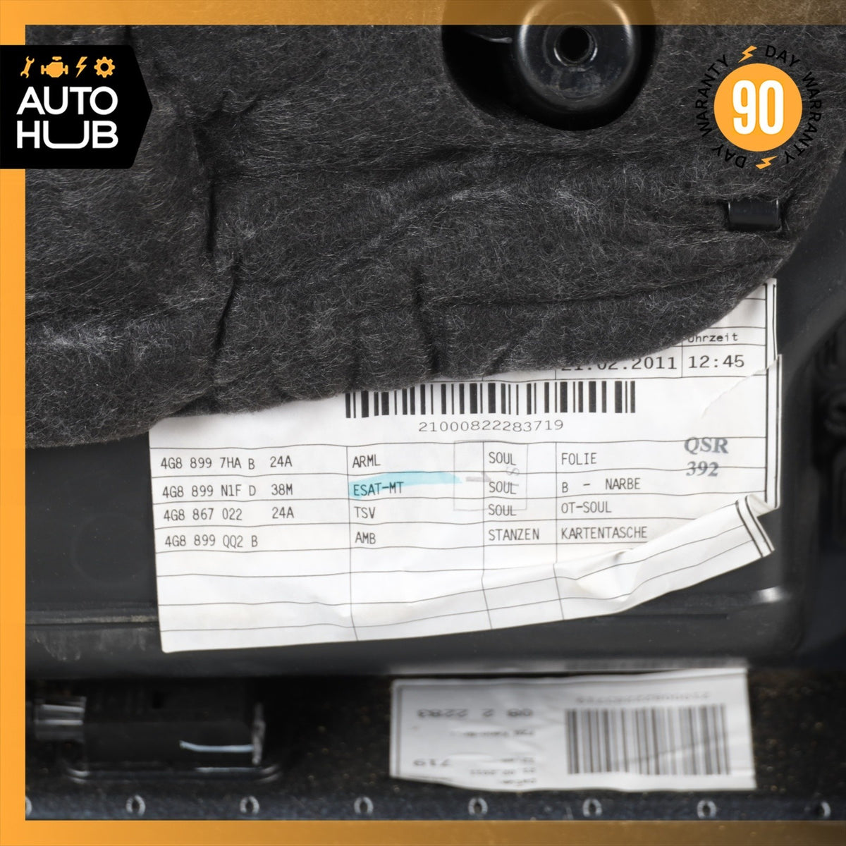 12-18 Audi 4G8 A7 S7 Front Right Passenger Door Panel Cover Trim Black Wood OEM - photo 17