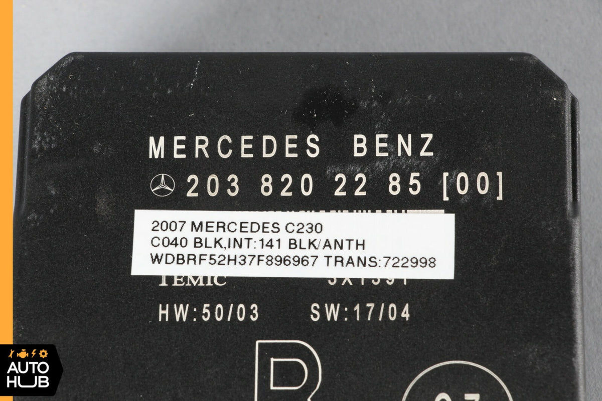 01-07 Mercedes W203 C230 C240 C320 Rear Right Door Control Module 2038202285 OEM - photo 5