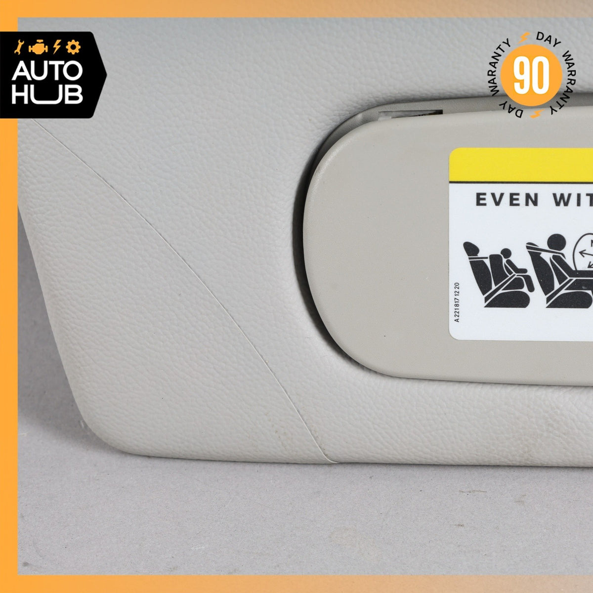 03-06 Mercedes R230 SL500 SL55 AMG Right Passenger Side Sun Visor Shade Gray OEM - photo 3