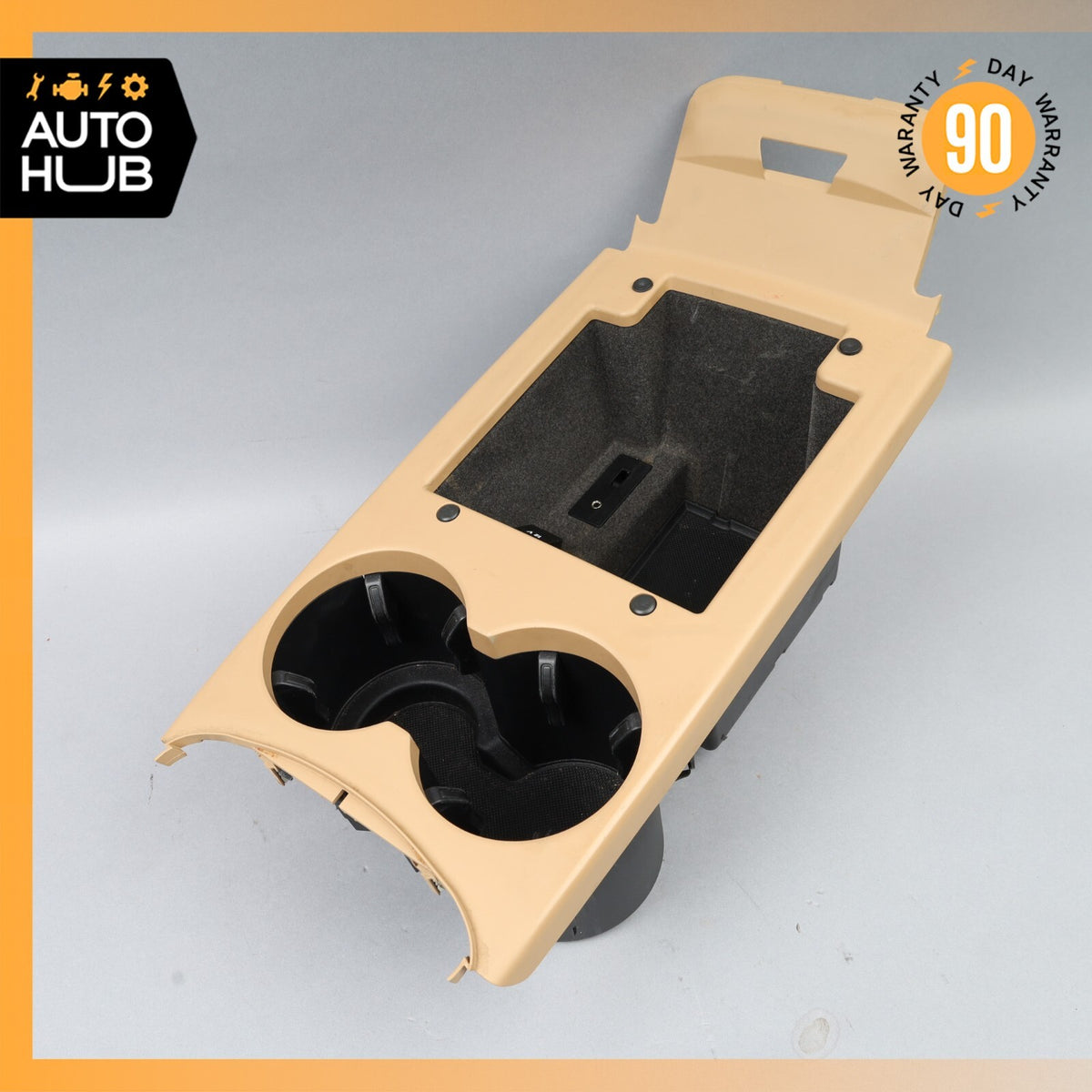 15-16 Porsche Macan S 95B Center Console Cupholder Storage Compartment Beige OEM - photo 1