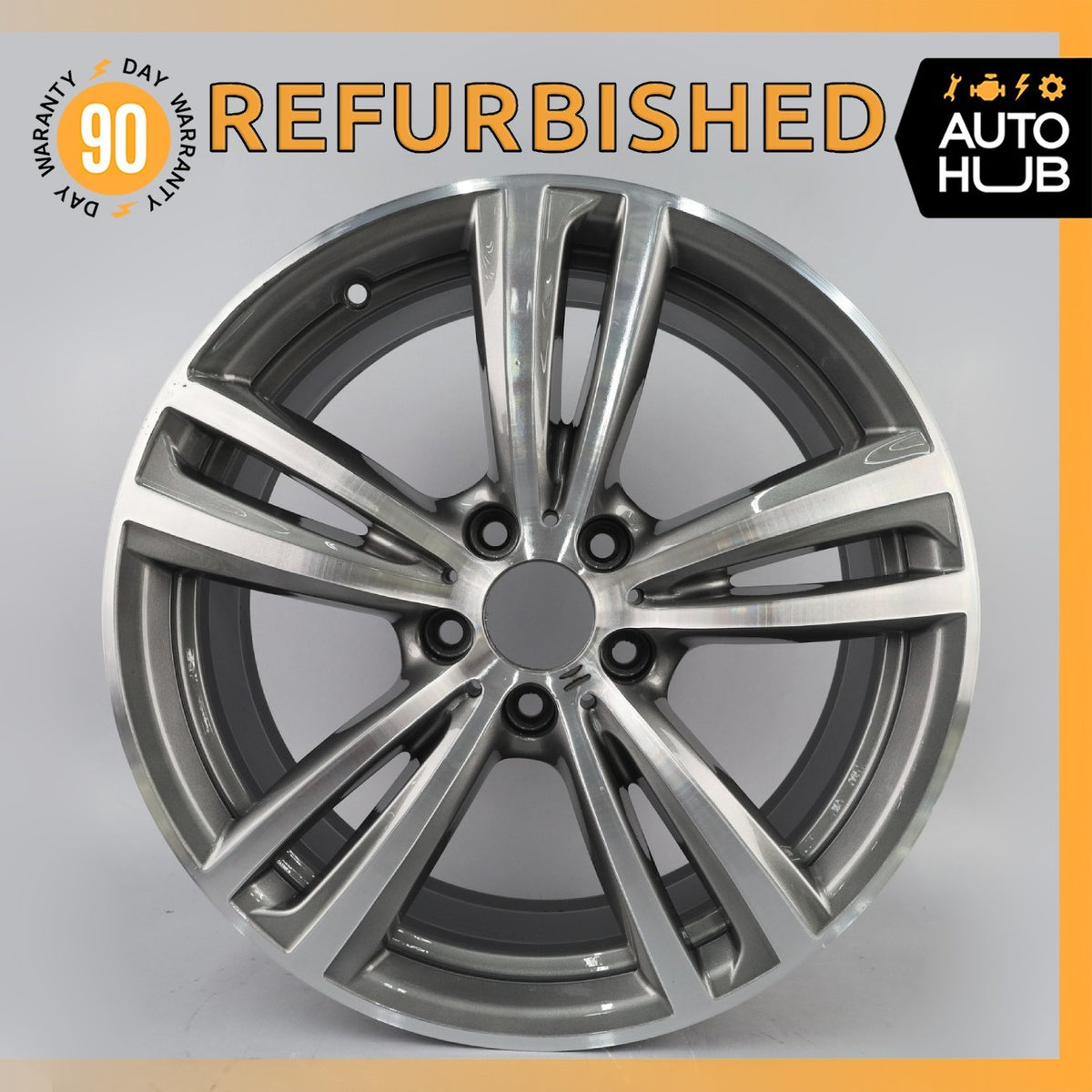 BMW F30 335i 340i 430i 8 x 19 19" Style 442 Front Wheel Rim Polished Gray OEM - photo 1