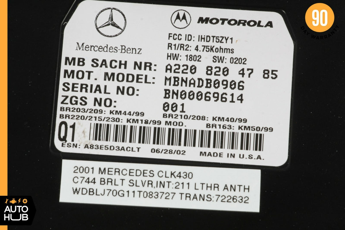 00-06 Mercedes W220 SL500 S500 CLK500 Voice Command Control Module OEM - photo 8