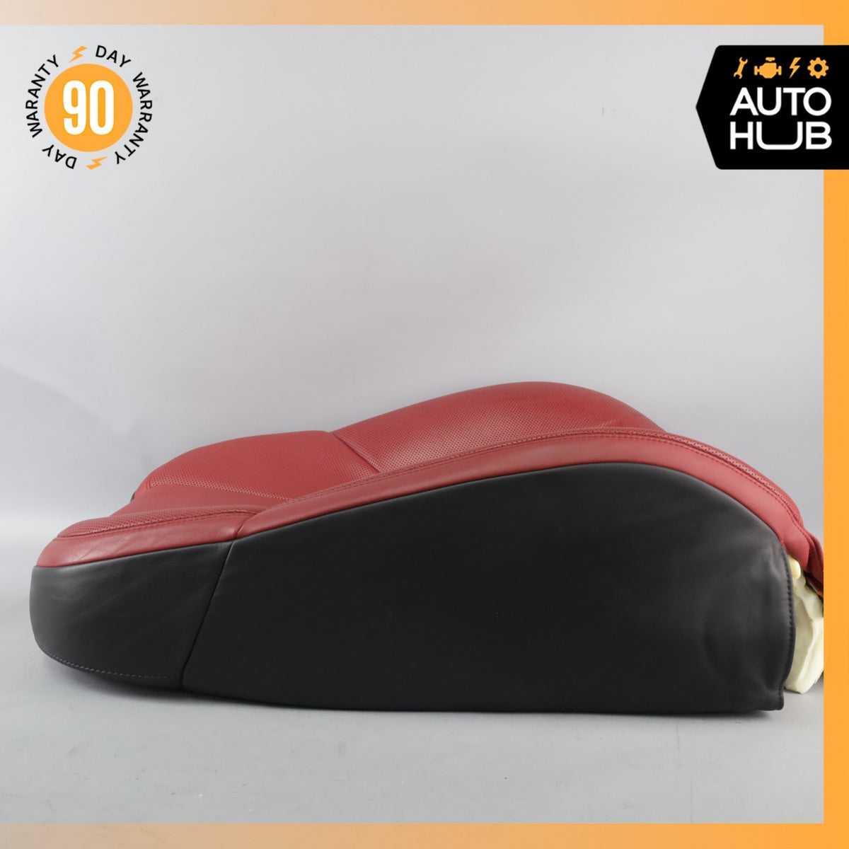 15-18 Porsche Macan 95B Front Left Side Seat Upper Cushion Leather Red OEM - photo 17
