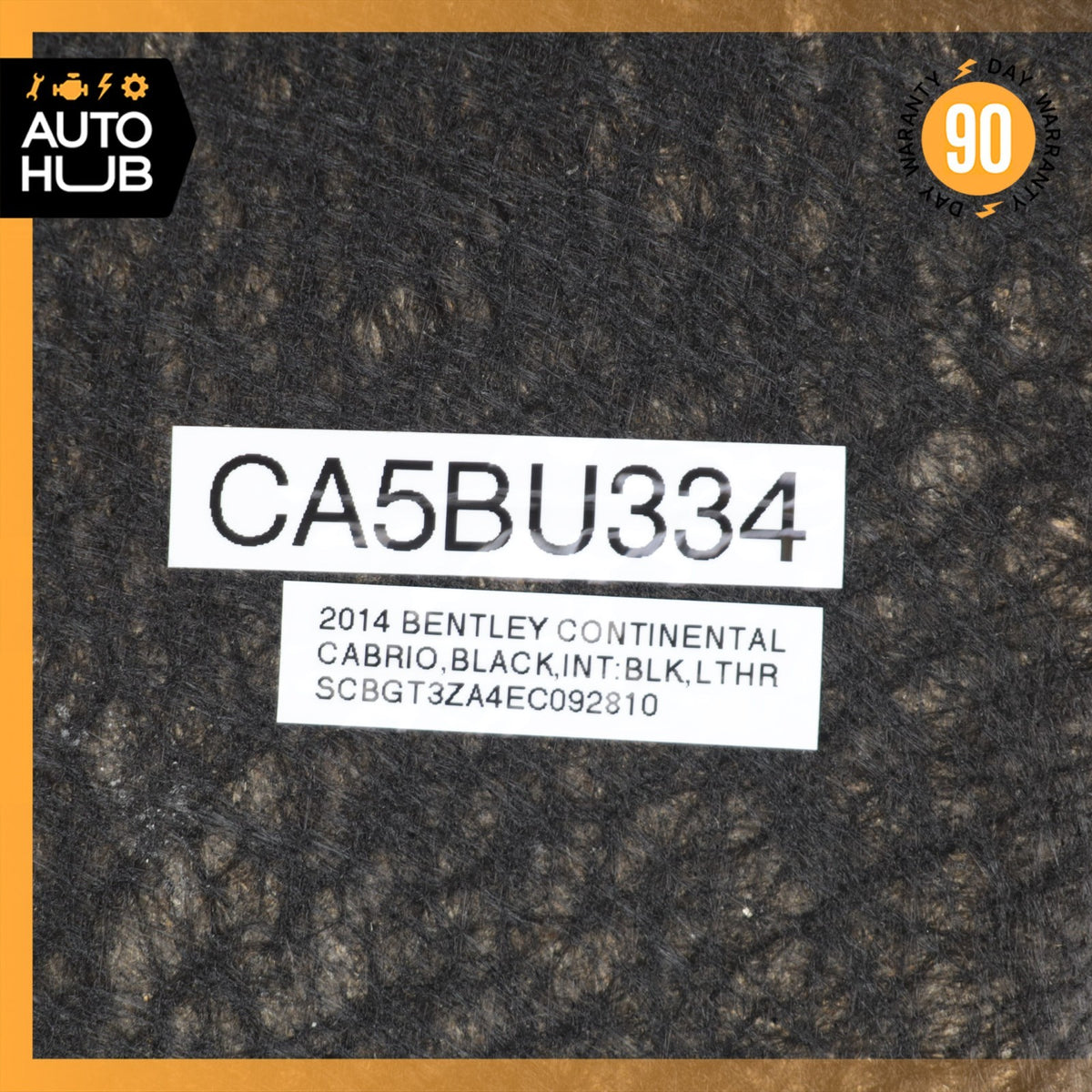 12-18 Bentley Continental GTC Right Side Inside Trunk Panel Carpet Cover OEM 32k - photo 13