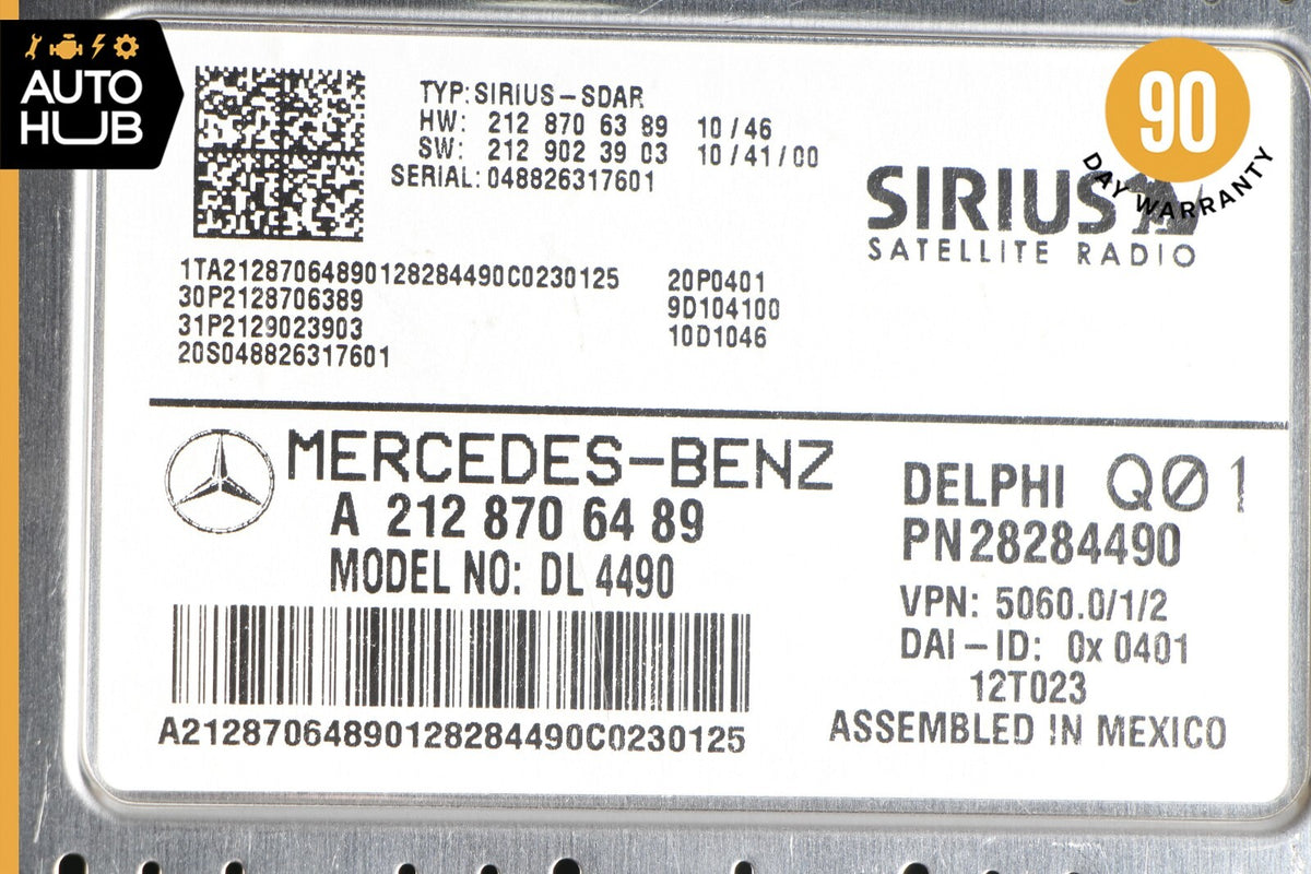 Mercedes W204 C300 GLK350 Sirius Satellite Radio Receiver 2128706489 OEM 75k - photo 9