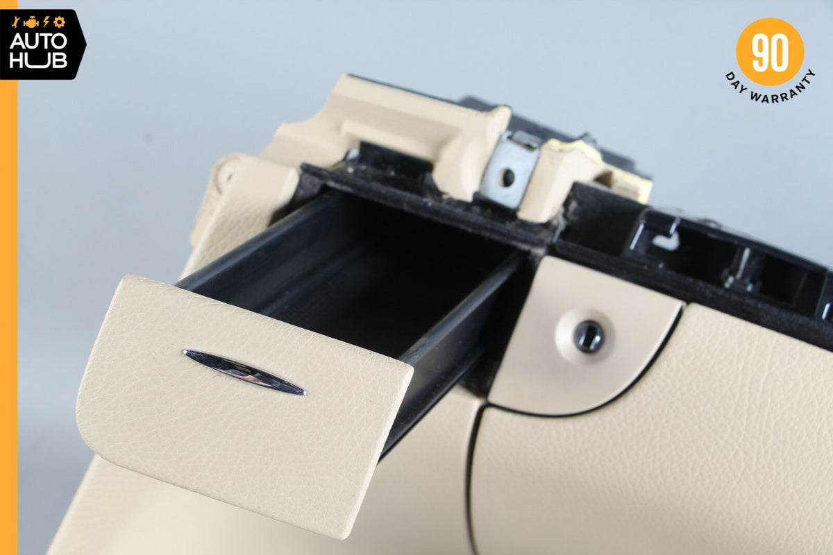 07-09 Mercedes W211 E320 E550 Dashboard Glove Box Storage Compartment Beige OEM - photo 8