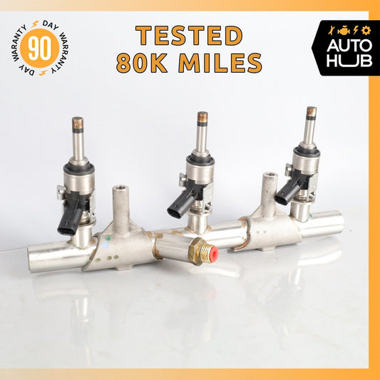 15-19 Audi D4 A8L A6 CREC 3.0L Right Side Fuel Rail w/ Injectors OEM 80k - photo 1