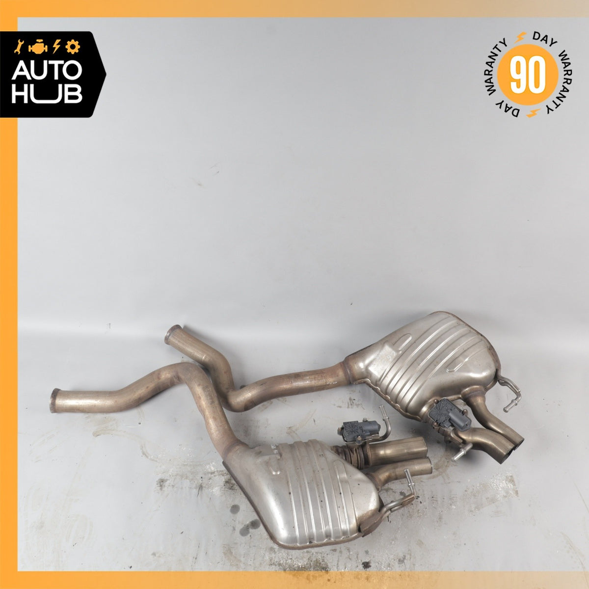 17-18 Mercedes W205 C63 AMG M177 Exhaust Muffler Mufflers w/ Valves OEM 64k - photo 1