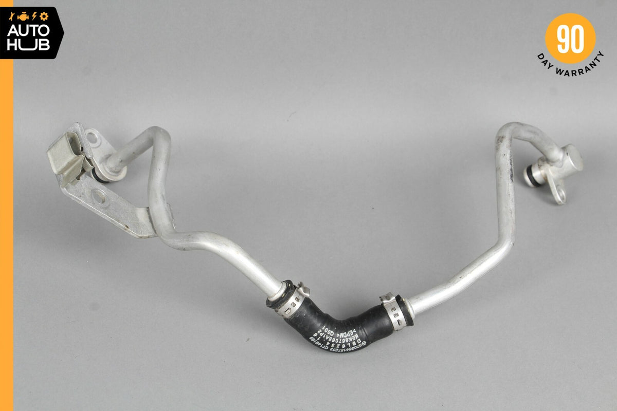 Mercedes W212 E400 C43 AMG Left Side Turbocharger Coolant Feed Hose Pipe OEM - photo 7
