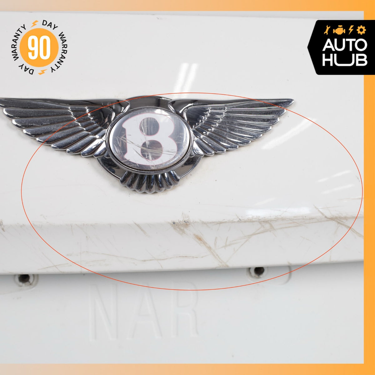 14-15 Bentley Flying Spur Trunk Lid Panel Assembly White OEM 44k - photo 8