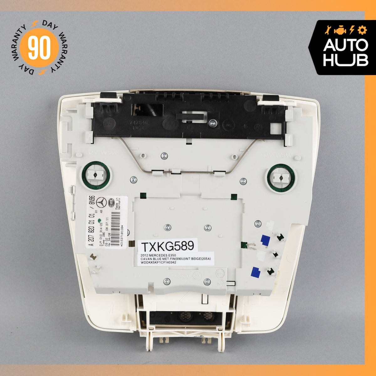 11-16 Mercedes W207 E350 E400 E550 Overhead Dome Light Lamp 2078200101 Beige OEM - photo 11