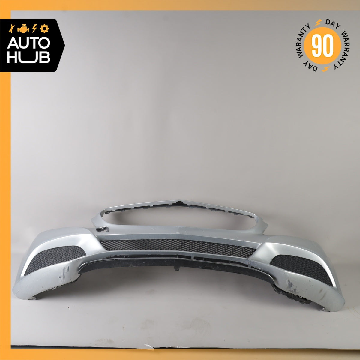 15-18 Mercedes W205 C300 C400 Base Front Bumper Cover Assembly Silver OEM - photo 15