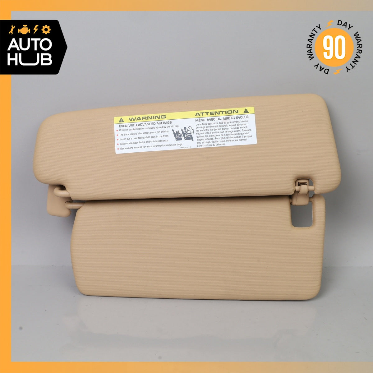 11-14 Porsche Cayenne 958 Sun Visor Sunvisor Front Left Driver Side Beige OEM - photo 1