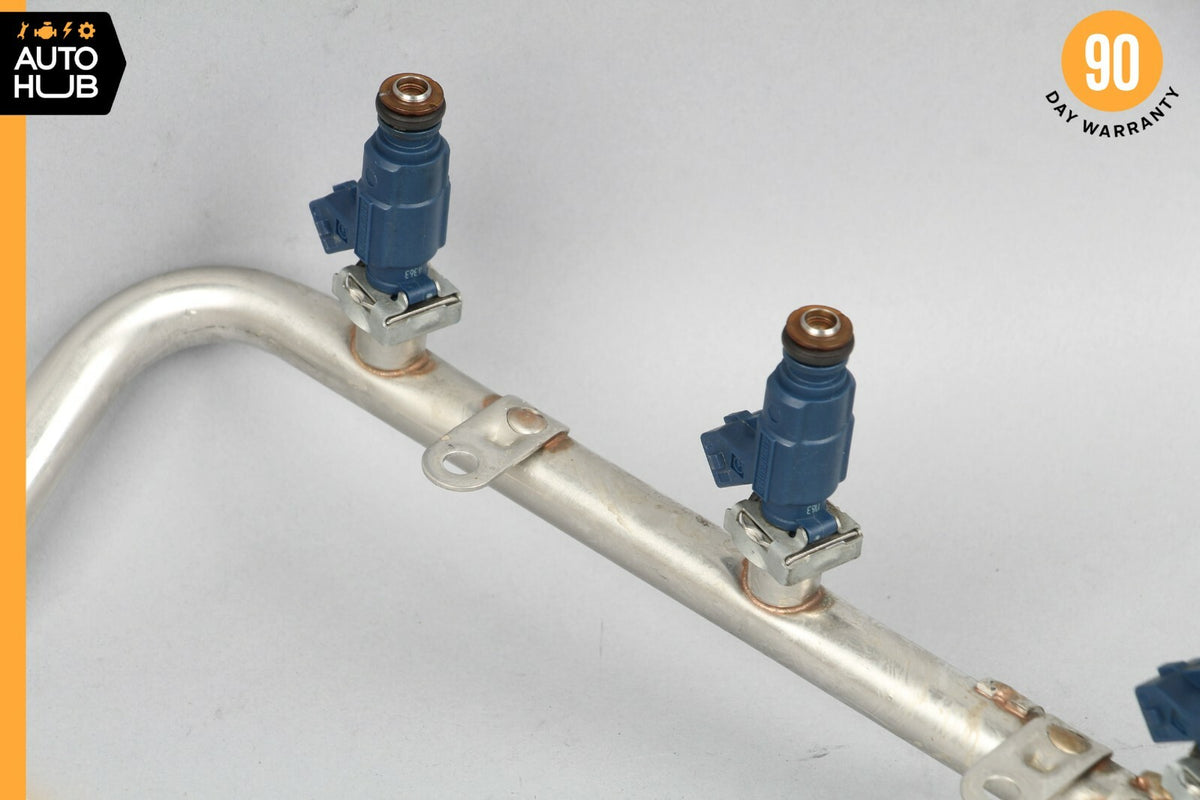 01-05 Mercedes R170 SLK320 ML320 E320 Fuel Injector Rail W/ Fuel Injectors OEM - photo 4