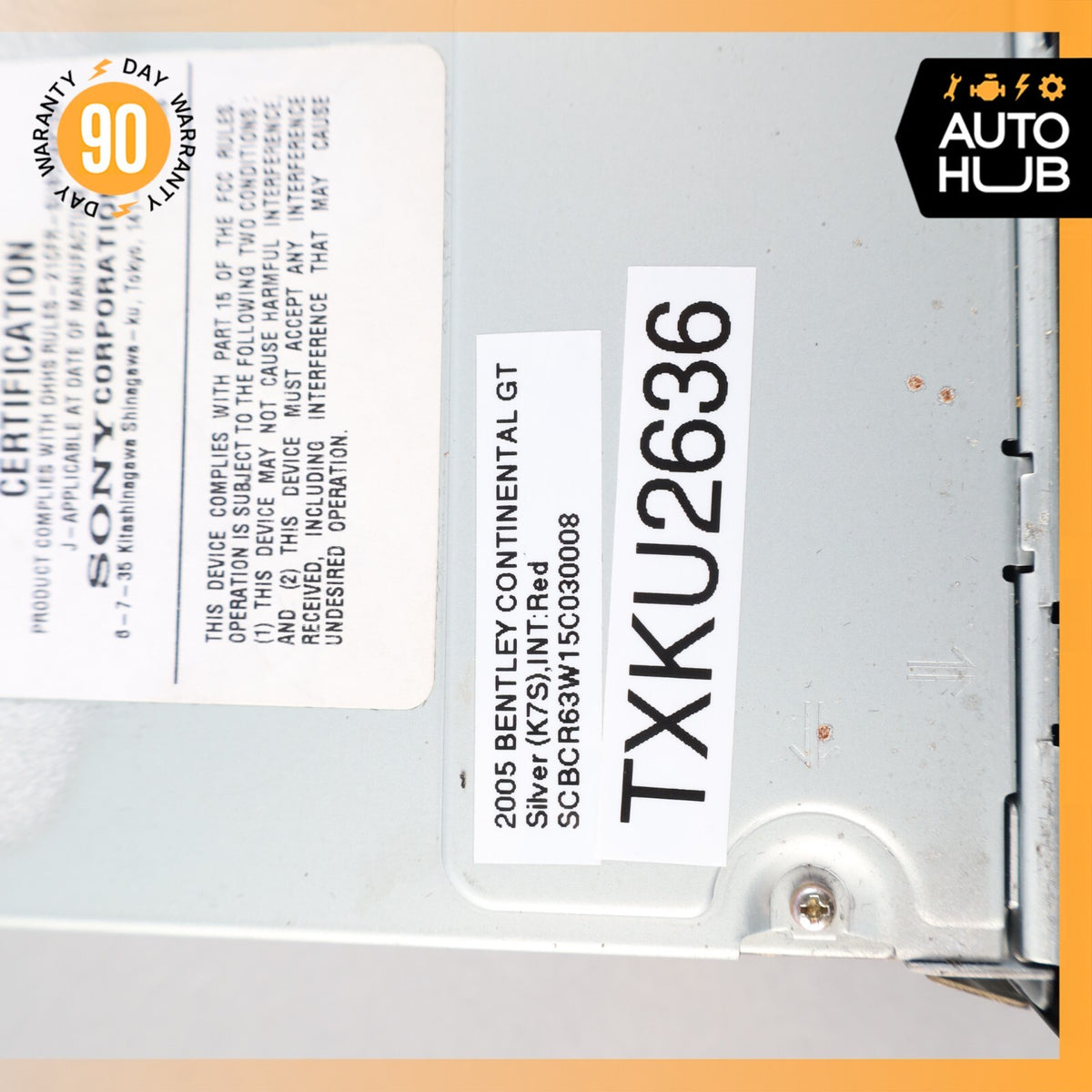 03-13 Bentley Continental GT GTC Flying Spur 6 Disk CD Changer Player OEM 73k - photo 9