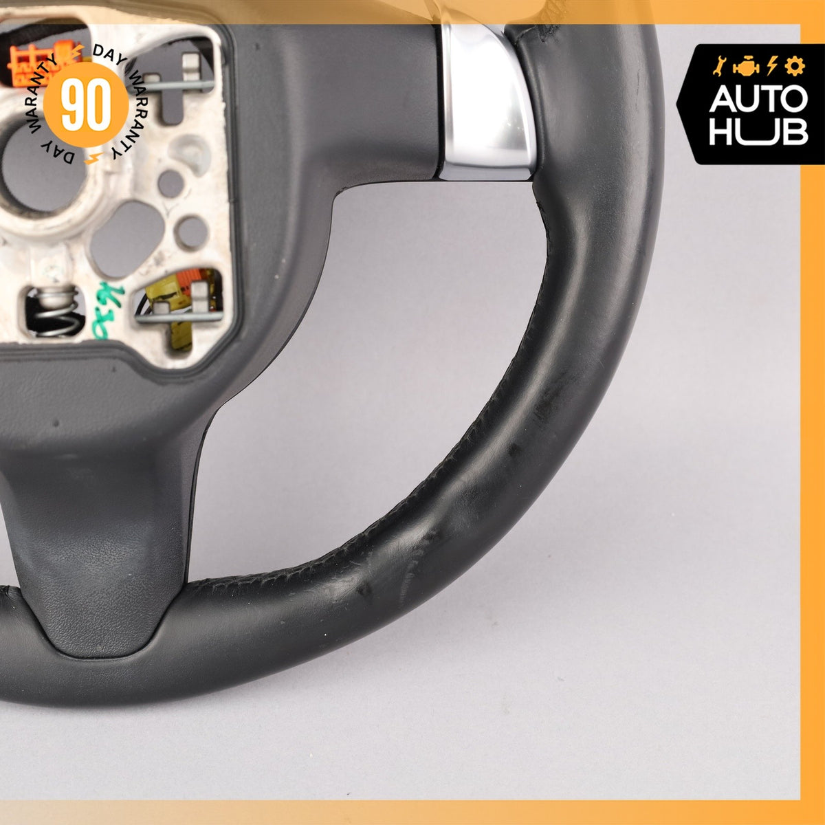 11-16 Porsche Cayenne 958 Steering Wheel w/ Paddle Shifters Black OEM - photo 14