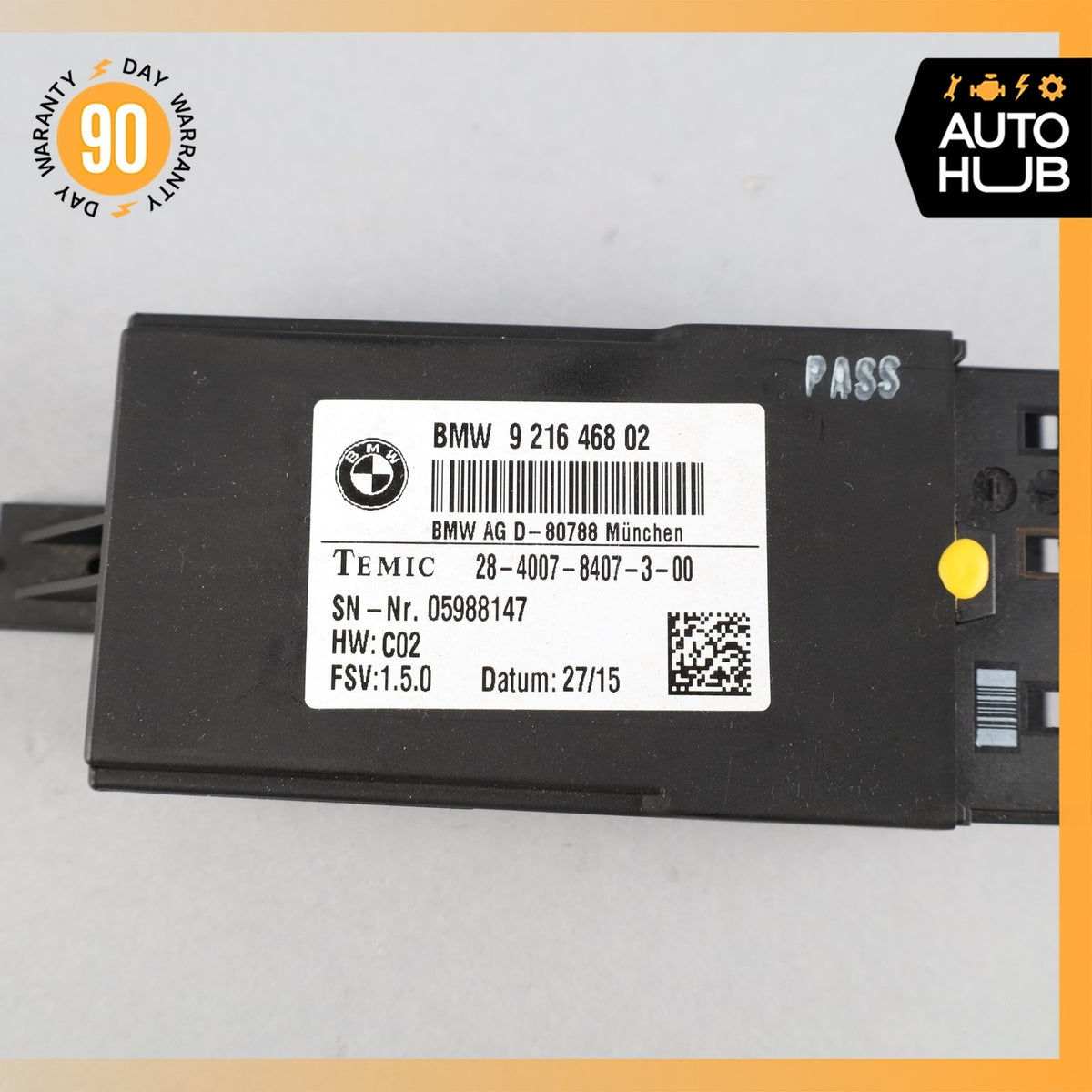 BMW F15 X5 Front Left or Right Seat Heating Control Module 9216468 OEM - photo 9