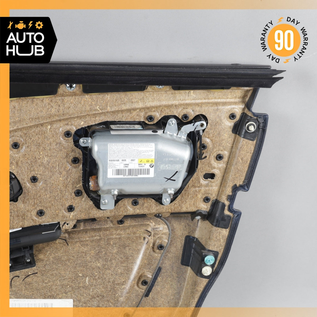 08-10 BMW E60 550i 528i Front Left Driver Side Interior Door Panel w/ Airbag OEM - photo 12