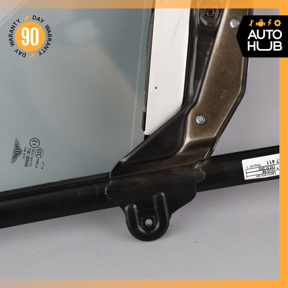 07-11 Bentley Continental GTC Front Left Side Door Vent Window Glass OEM - photo 9