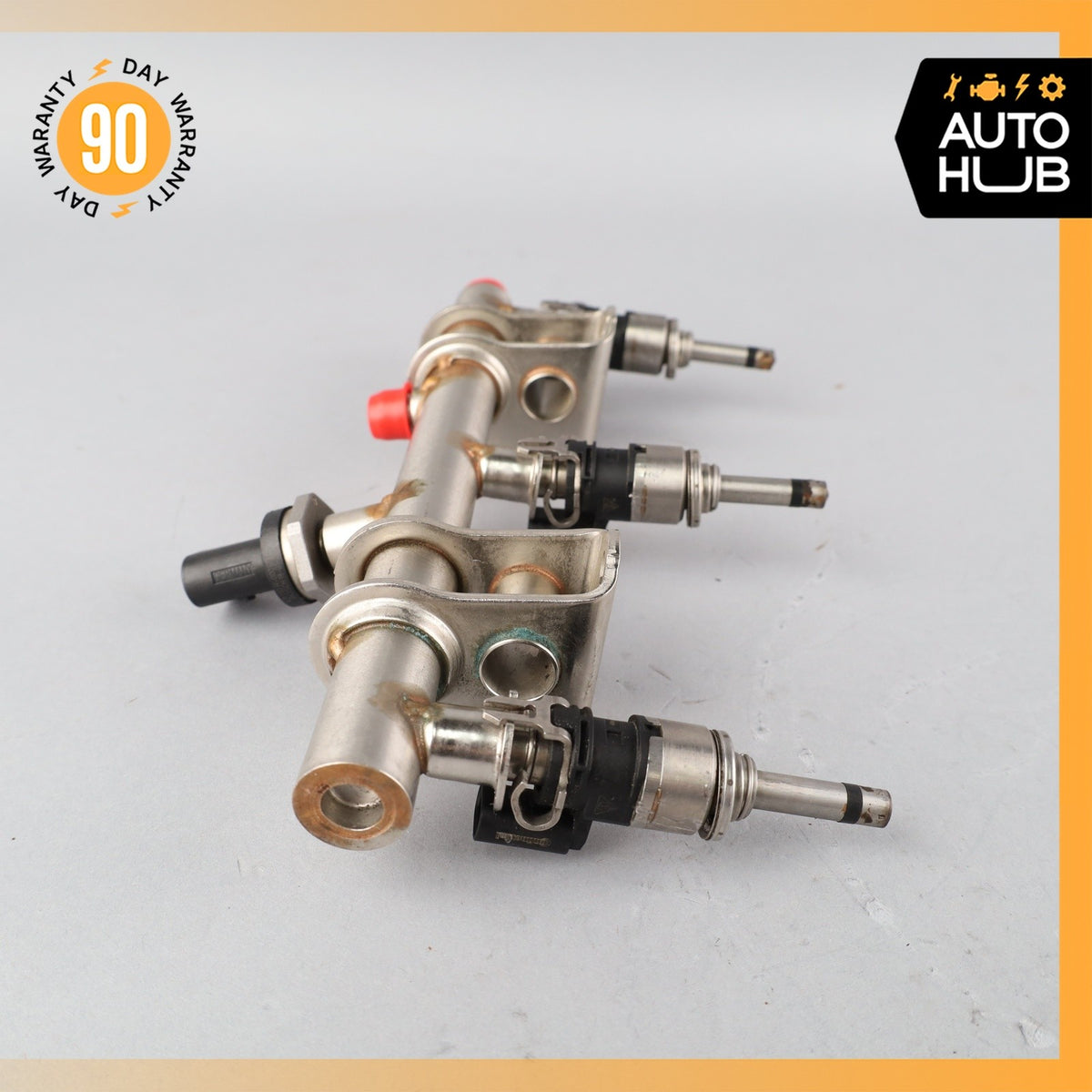 14-18 Porsche Macan Cayenne Fuel Injection Rail Line w/ Injectors Left OEM - photo 9