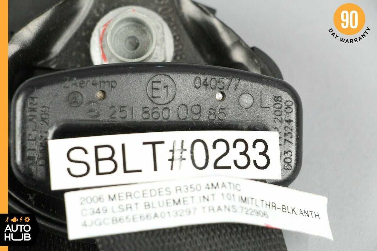 06-13 Mercedes W251 R350 ML500 Front Left Driver Side Seat Belt Seatbelt OEM - photo 10