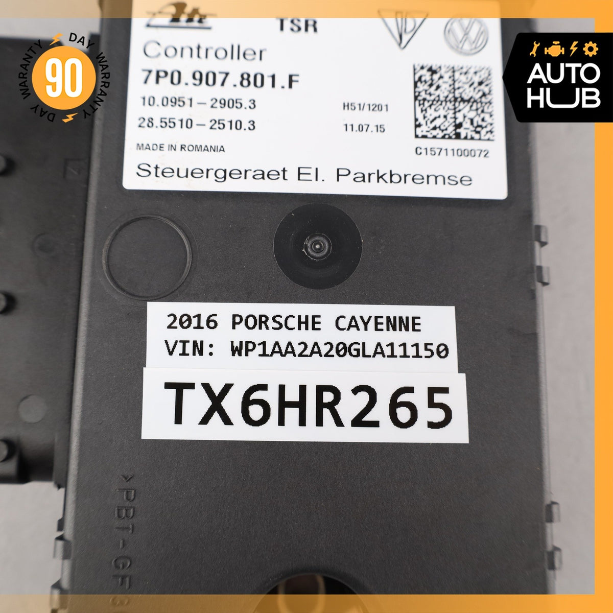 11-18 Porsche Cayenne 958 Electronic Parking Brake Control Module 7P0907801F OEM - photo 9