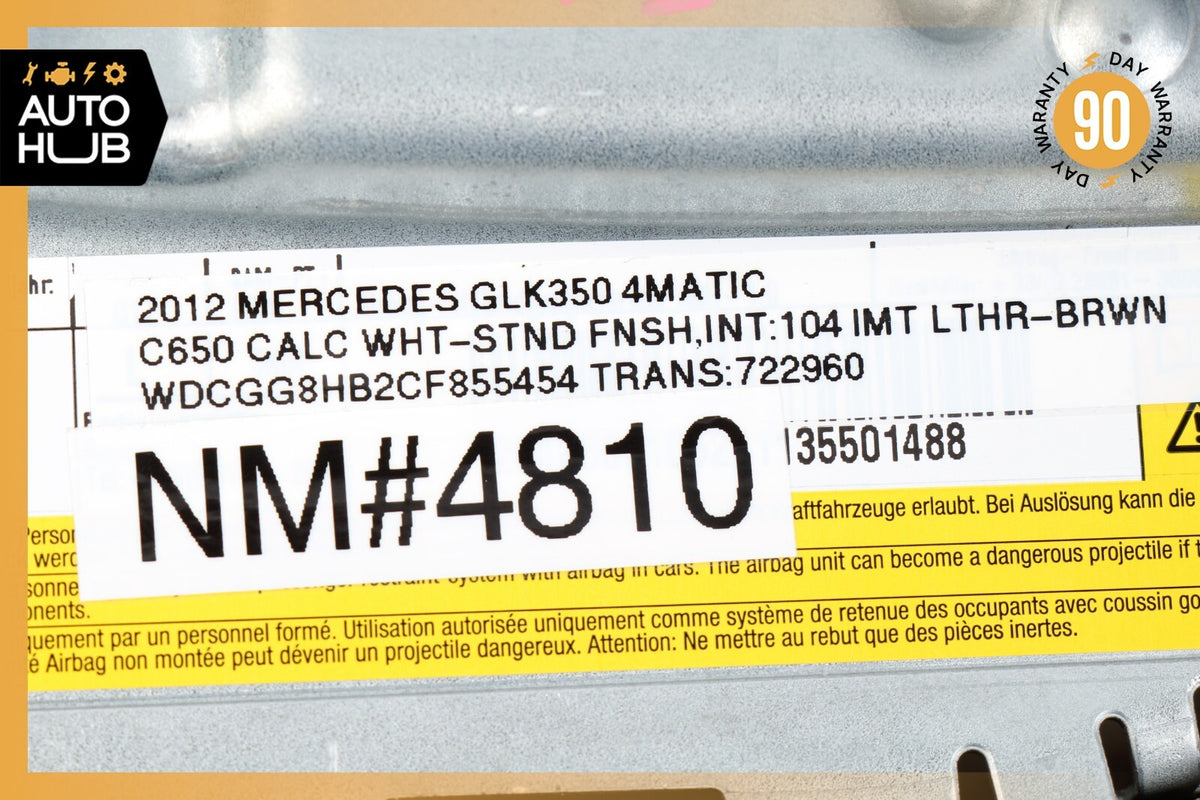 08-15 Mercedes X204 GLK350 C300 Seat Airbag Air Bag SRS Front Left Side OEM - photo 11