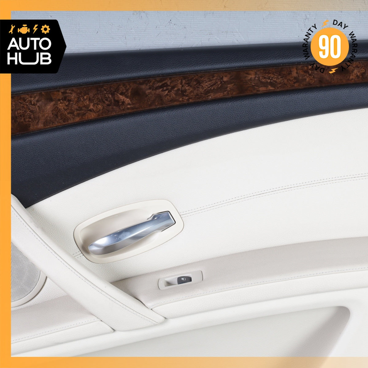 08-10 BMW E60N 528i 550i 535i Front Right Side Interior Door Panel Beige OEM 78k - photo 3