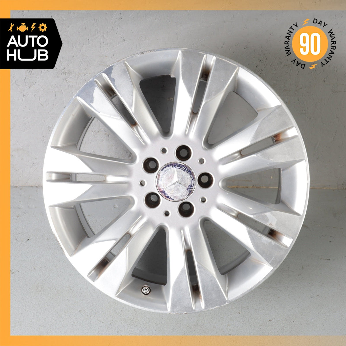 Mercedes W221 S400 S550 CL550 8.5 x 18 18" Wheel Rim Silver 2214017402 OEM - photo 1