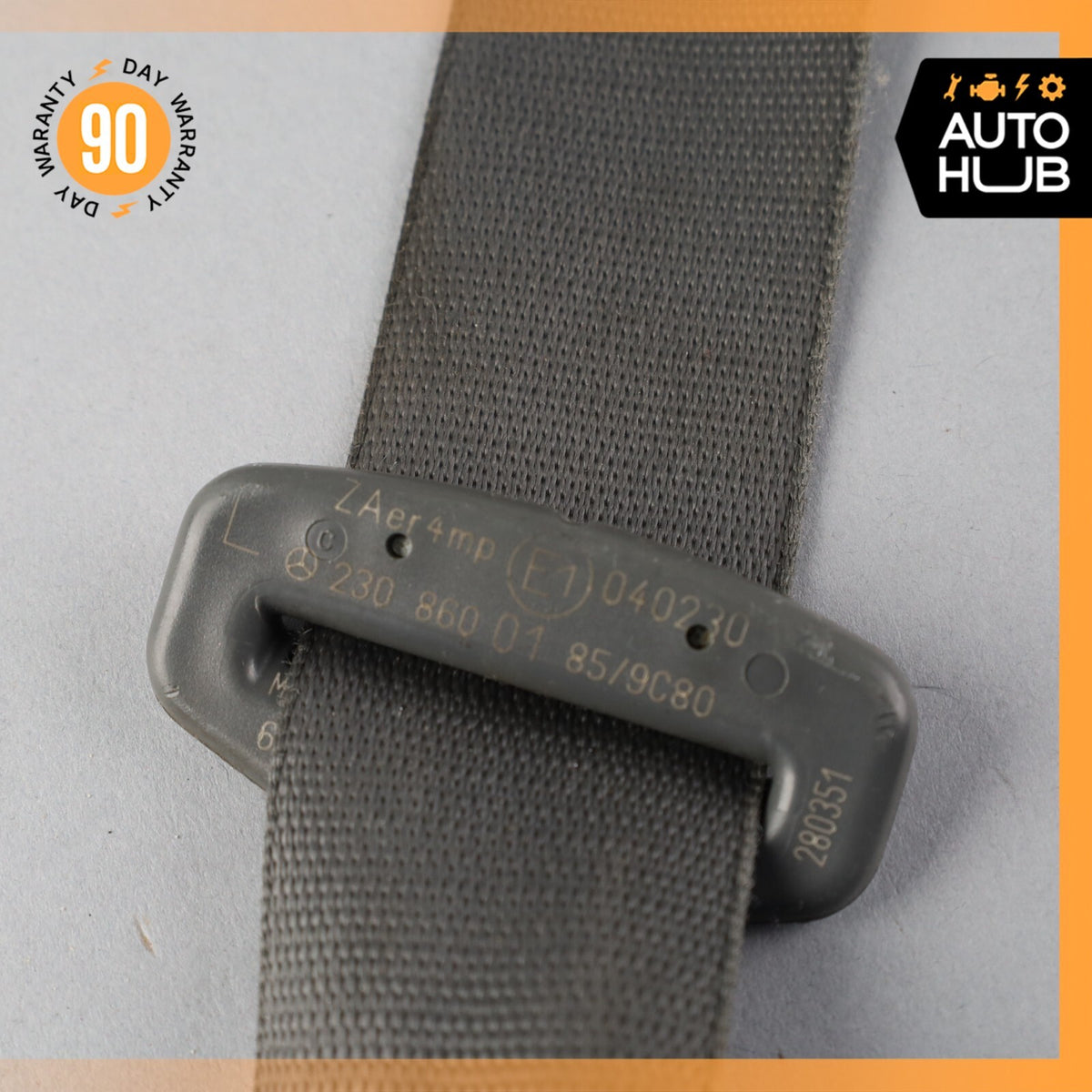 03-06 Mercedes R230 SL500 SL55 Left Driver Side Seat Belt Retractor Charcoal OEM - photo 21