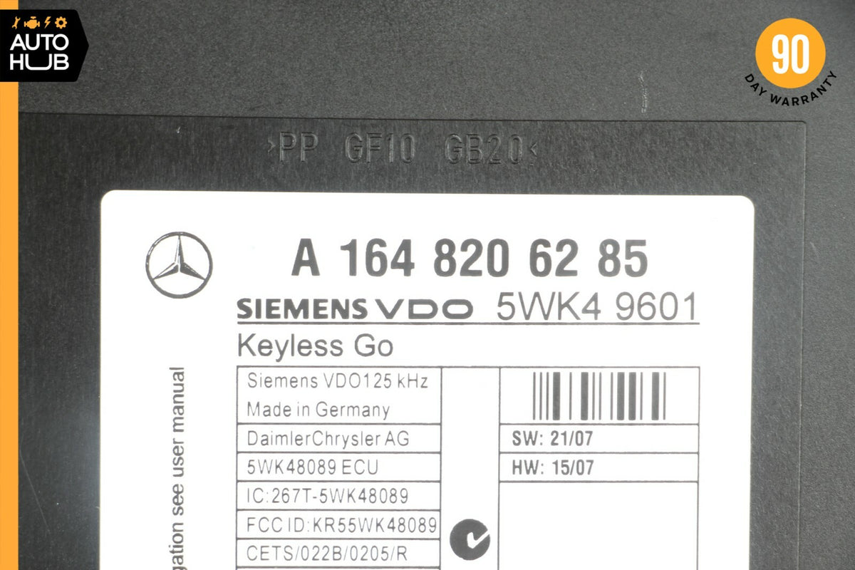 06-12 Mercedes X164 GL450 GL350 ML350 Keyless Go Control Module 1648206285 OEM - photo 7